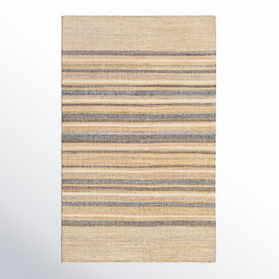 Naper Striped Flatweave Beige/Gray/Blue Area Rug