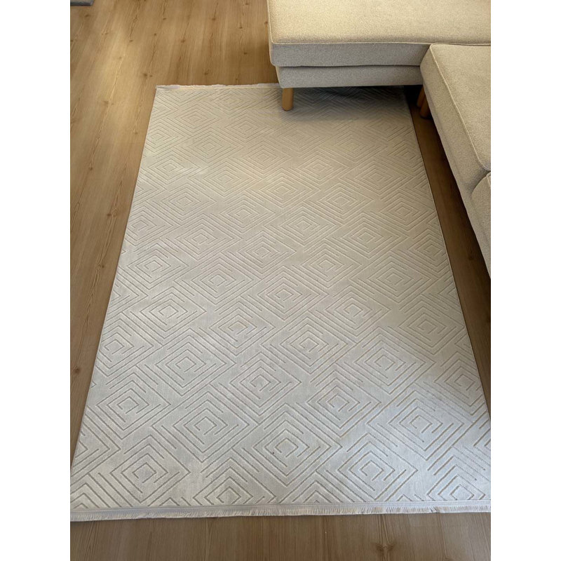 Tapis en coton Tilina avec envers antidérapant, Rectangle 3 pi 11 po x 10 pi 6 po