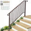 Rampe d'escalier en bronze à 2 marches en fer-123106864-123106865