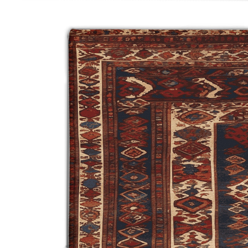 Tapis turc intérieur et extérieur noir, Rectangulaire 8 pi x 10 pi