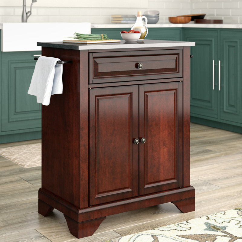 Hedon 31 " W Kitchen Island, Vintage Mahogany