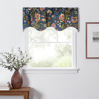 Regency Cotton Floral Scalloped Window Valance