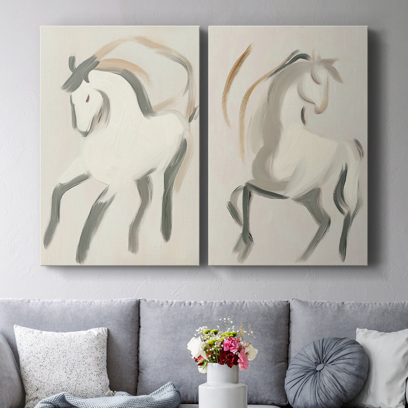 ANIMALS Series CCGLXVI - Toile tendue avec châssis de qualité supérieure - Prêt à être accroché, H 60 po x l 80 po