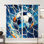 2 pièces ballon de soccer avec rideaux en filet, éclaboussures dynamiques pour le salon, la chambre à coucher, le jeu de cuisine, les rideaux, le décor de la coupe du monde de soccer