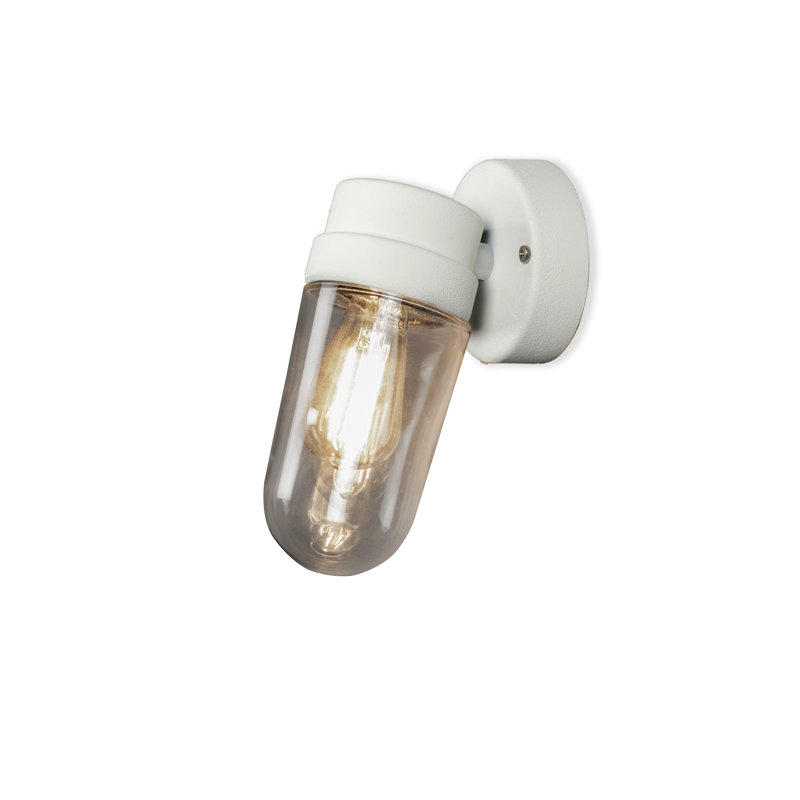 24.5cm H Outdoor Armed Sconce, White