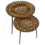 Table gigogne 2 pièces miel et noire
