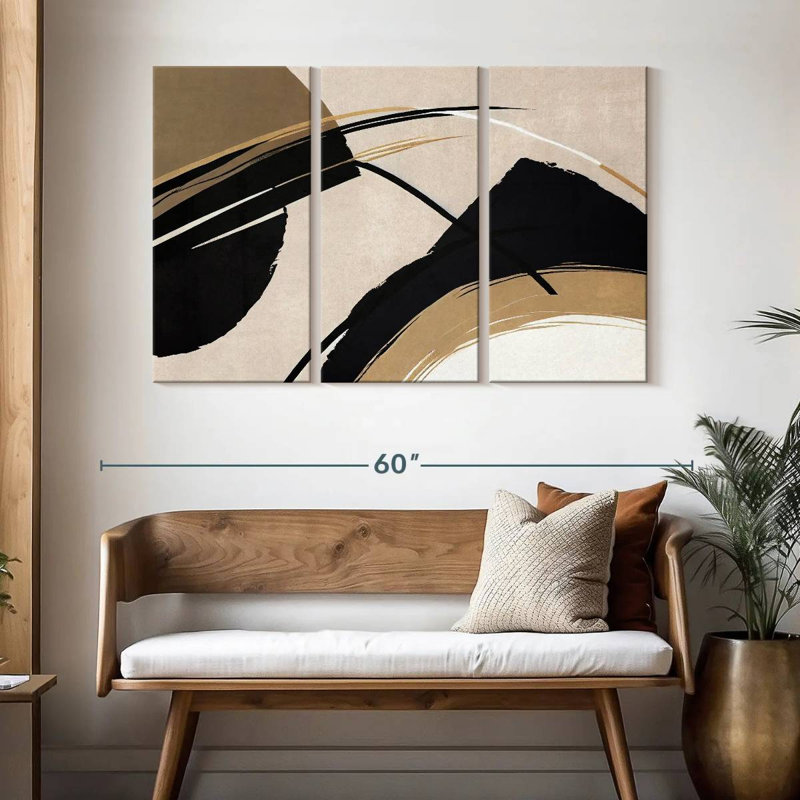 Avery Neutral Earth Colors Abstract, 32" H x 50" W