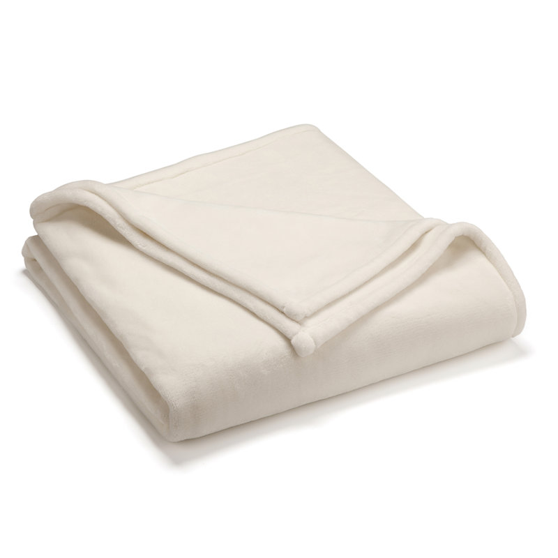 Vellux Sheared Mink Blanket, Ivory, Full/Queen