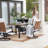 Viviann 4 - Person Swivel & Rocking Chairs Outdoor Dining Set-1835500795