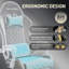 Metro Lane Adjustable Reclining Ergonomic Swiveling PC & Racing Game Chair with Footrest-2064168980