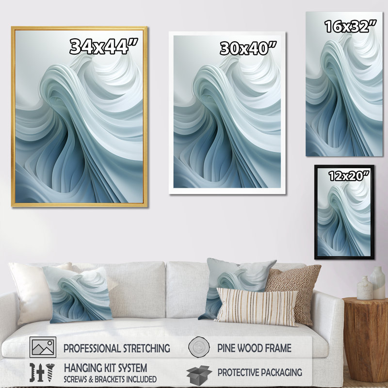 Cita - Abstract Spirals, art mural, H 32 po x l 16 po x P 1 po, Toile tendue