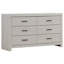 Ensemble de chambre à coucher à panneaux 4 pièces avec 2 tables de chevet et commode Geary-121119883-121119886