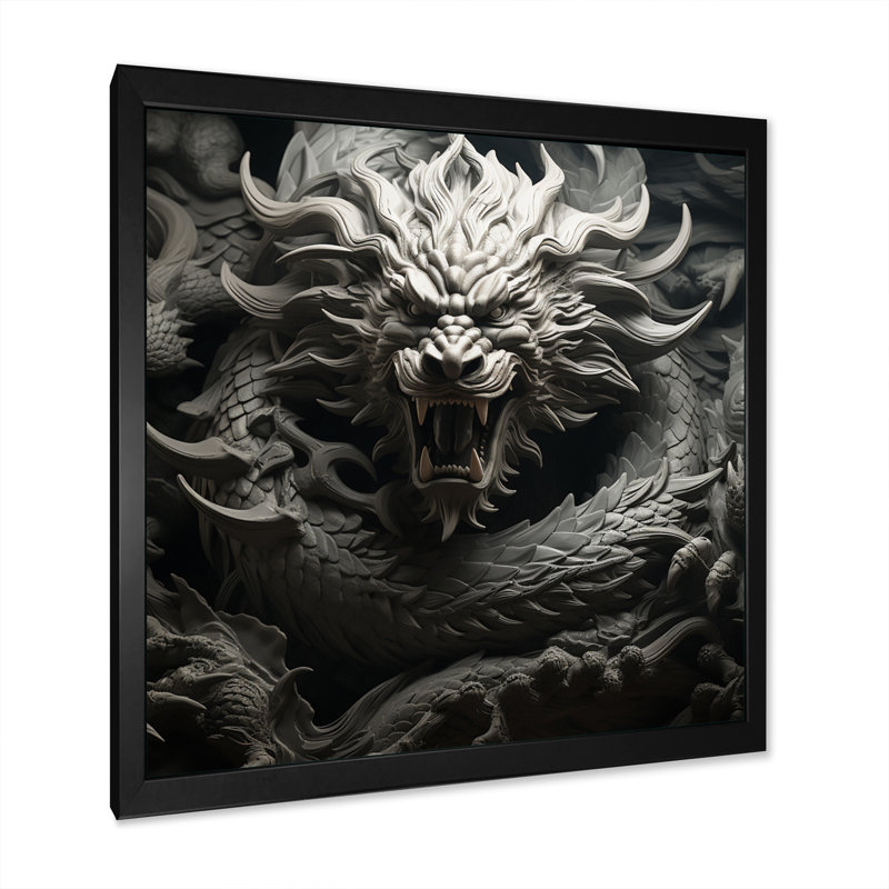 Chine, empereurs de Chine - décoration murale Chine, H 36 po x l 36 po x P 1,5 po, Cadre simple noir