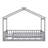 Wooden Playhouse Bed Frame With Roof And Fence For Kids & Teens-723576841-723576852