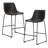 Set of 2 Leather Barstool with Metal Leg Modern Bar Stools for Kitchen Island Pub Living Room-111571464-111571465