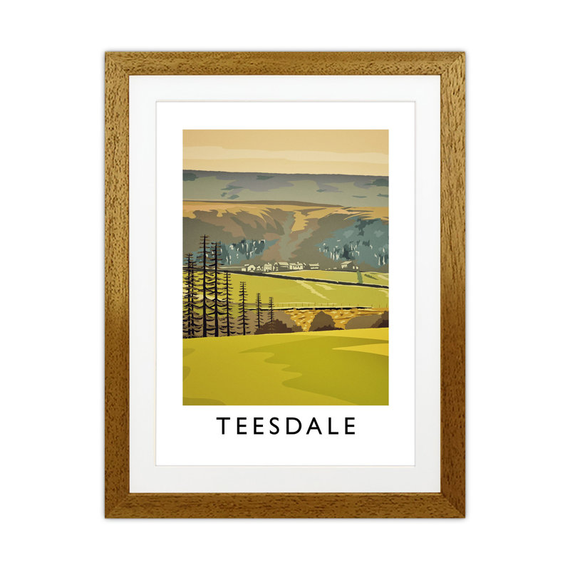 Teesdale Portrait by Richard O'Neill - Print, Brown Framed, 53.5cm H x 43.5cm W x 3cm D