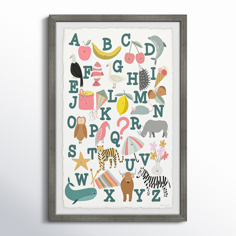 Langridge Learn Abcs, reproduction encadrée, H 36 po x l 24 po x 1,5 po