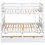 Lit superposé simple au-dessus d'un lit double blanc avec 2 tiroirs de rangement sécurisés, stabilité et durabilité --1955164955-1955164956