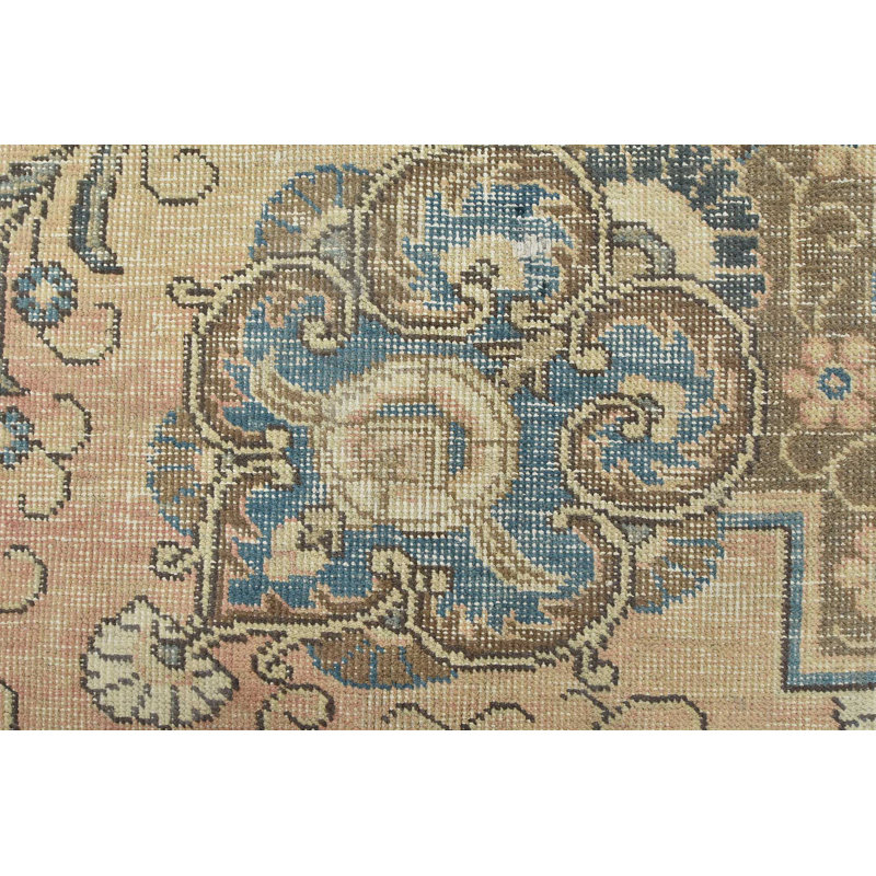 Tapis rose unique en laine 7 pi 1 po x 10 pi années 1970 Gebke