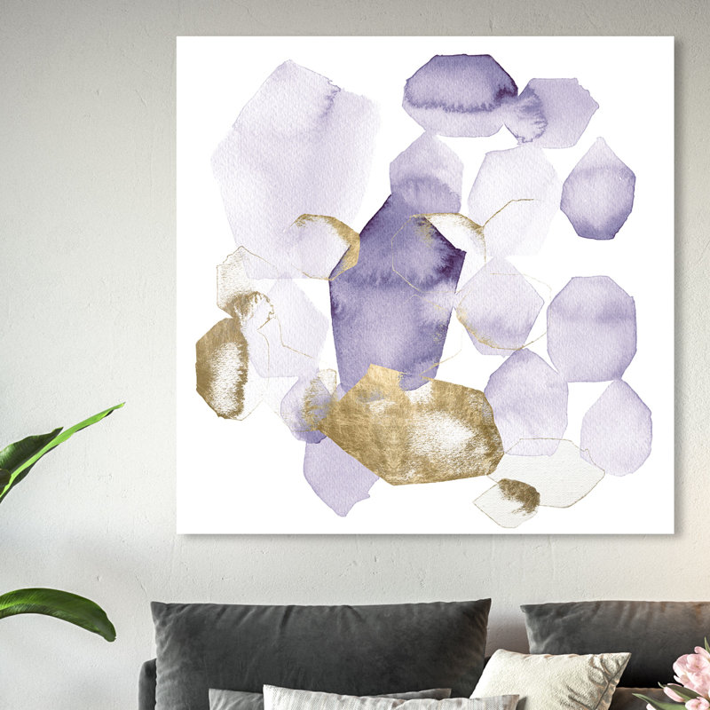 « améthyste bijou », art sur toile Kylan, H 43 po x l 43 po x P 2 po