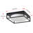 2-Lamp Square Milk Glass Adjustable Ceiling Light-902428727