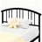 Twin Metal Bed with 2 White Nightstands – 3 Piece Modern Bedroom Set-157221608-157221613