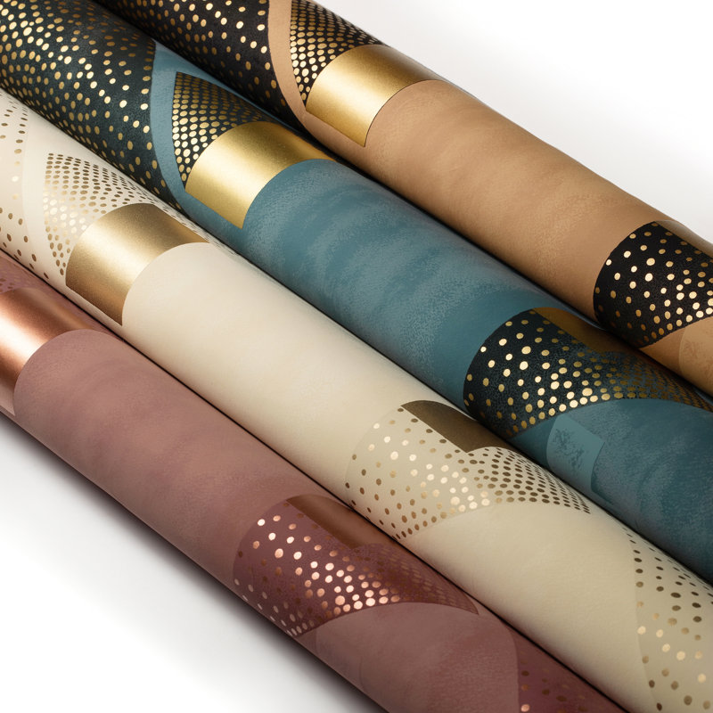 Le Tonnerre 30' L x 27" W Wallpaper Roll, Gold