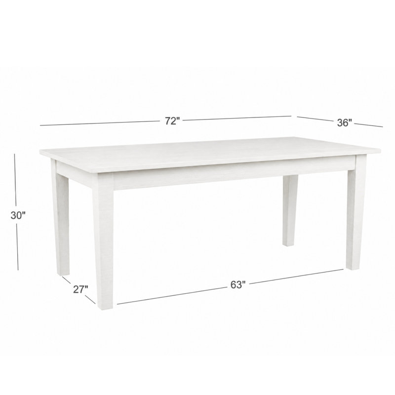 Provence Farm Table, 30" H x 72" L x 36" W, White