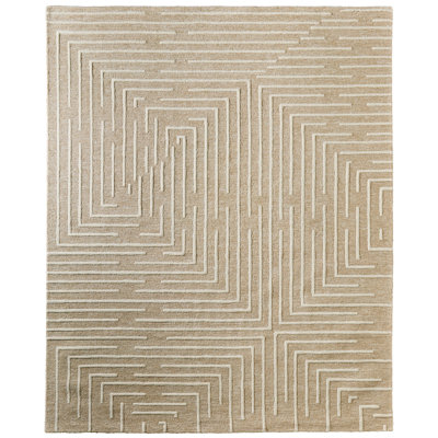 Fenner Transitional Geometric, Taupe/Ivory Area Rug