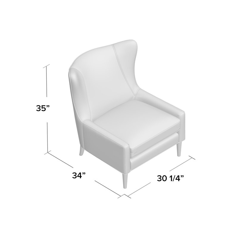 Marlow Wingback Chair, Toasted Parawood, Monte Chocolate