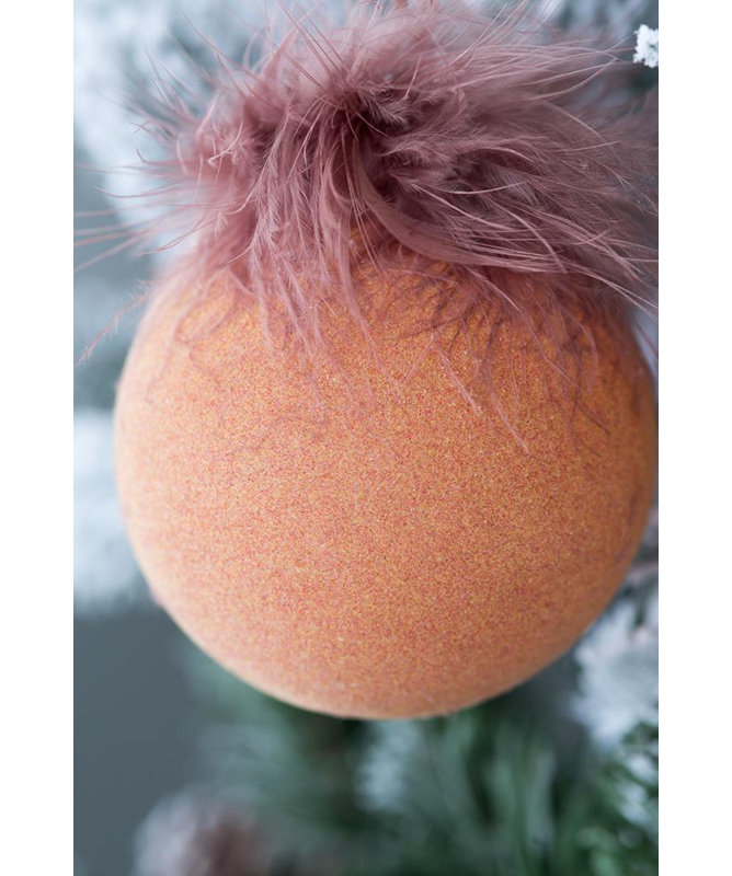 Ensemble de 12 décorations de Noël en verre brun 3 pouces | Décoration d'arbre des Fêtes