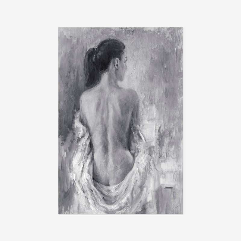 Draped Figure I by Ethan Harper - Painting, 46cm H x 30cm W, Wrapped Canvas
