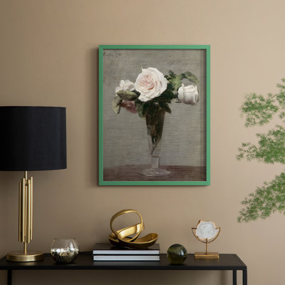 Impression florale vintage encadrée CCxxxviii - bois massif