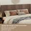 Tête de lit en bois grand format, tête de lit grand en bois de 64,4 po de largeur seulement, têtes de lit de style campagne moderne, panneau cannelé mural, têtes de lit à oreilles Boho, noyer-740421941