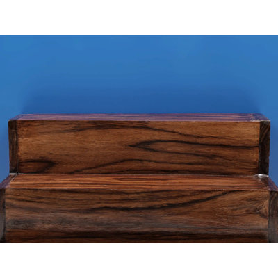 Handcrafted Wooden Puja Temple, Wall-Mounted Home Mandir with Decorative Bells