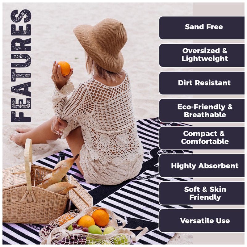 Cotton Blend Ultra Light Beach Towel