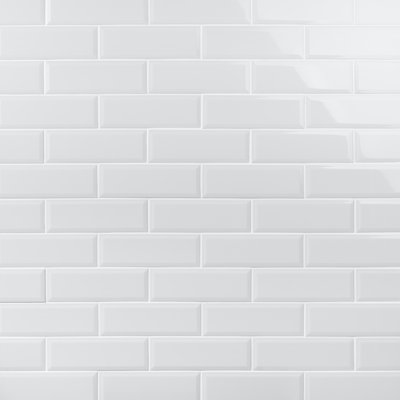 Danvers 3.93" x 11.81" Polished Beveled Ceramic Subway Wall Tile