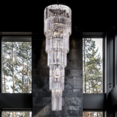 78.7'' Luxury Long Crystal Chandelier For Entryway