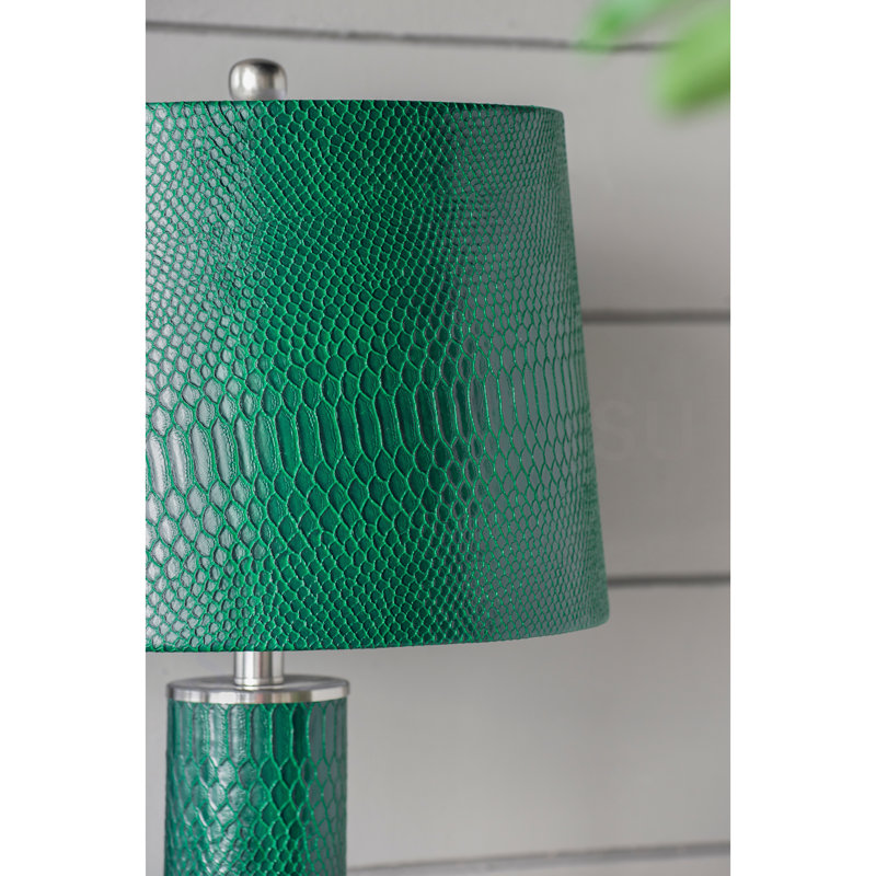 Lampe de table en cuir 14 po x 14 po x 27 po