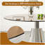 Table de salle à manger ronde en verre 35 po pour 2-4, table de salle à manger Mid-Century moderne en verre trempé fumé et base en acier inoxydable argenté pour les petits espaces