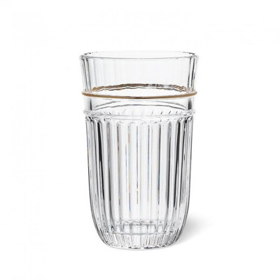Fence With Gold Ring Highball Glass