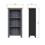 Daris 3 Tier Low Bookcase Shelving Unit. Solid Oak Top. Fully Assembled-1327844136