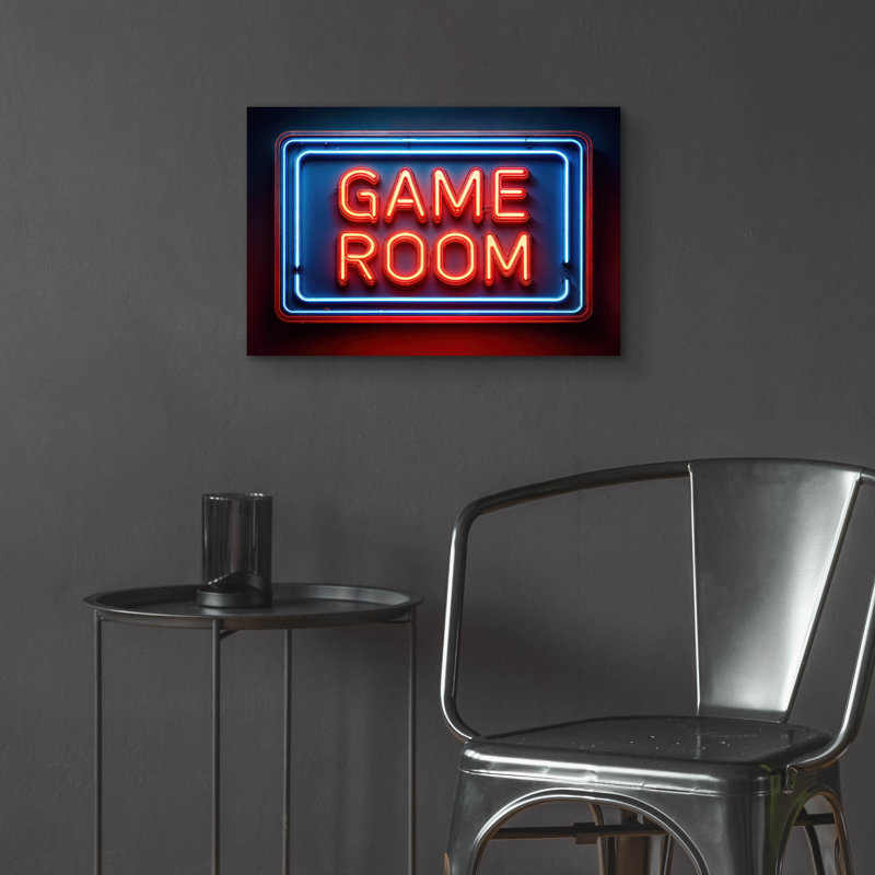  «Geme Room Neon» par Rey Klimt, art mural en verre acrylique, 24 po x 16 po