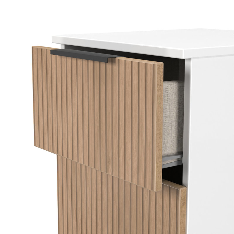 37cm W Manufactured Wood Bedside Table