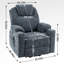 Fauteuils inclinables électriques, chenille, bleu-gris pour la maison