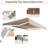 K-Like 1'' Polyester Beige Cover Retractable Patio Awning-58260223