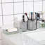 Ensemble de salle de bain en verre argenté, ensemble de salle de bain en verre 3 pièces