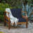 Arlen Outdoor Navy Blue Club Chair