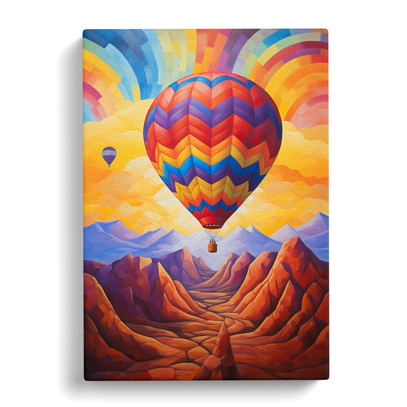 Hot Air Balloon Abstract - Wrapped Canvas, 50cm H x 35cm W x 3cm D