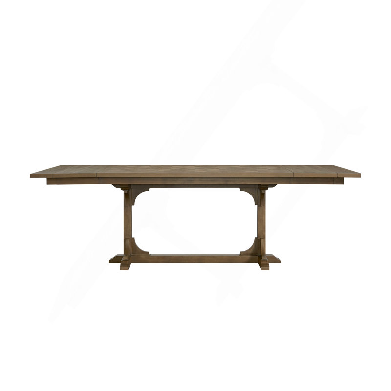 Table à tréteaux à hauteur de comptoir, Brun